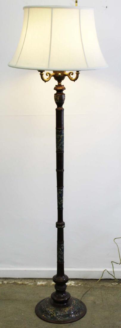 mid 20th c Chinese cloisonne floor lamp (1 of 8)