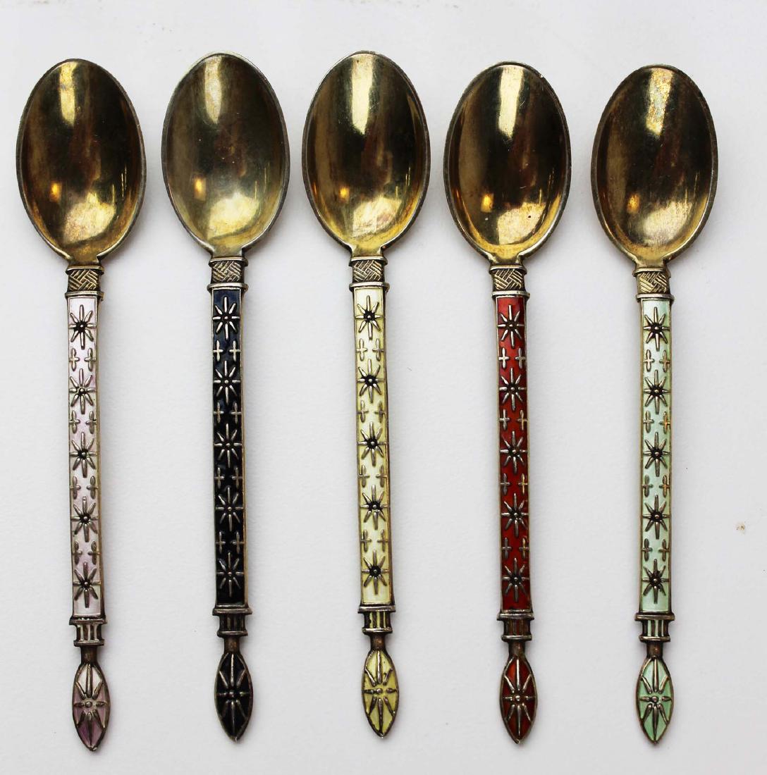 5 J. Tostrup Norway sterling demitasse spoons (1 of 6)