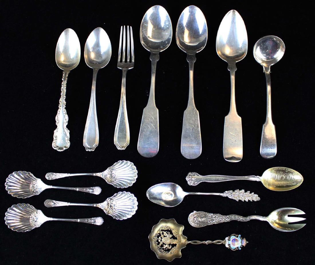 15 pcs. American and English sterling flatware (1 of 7)