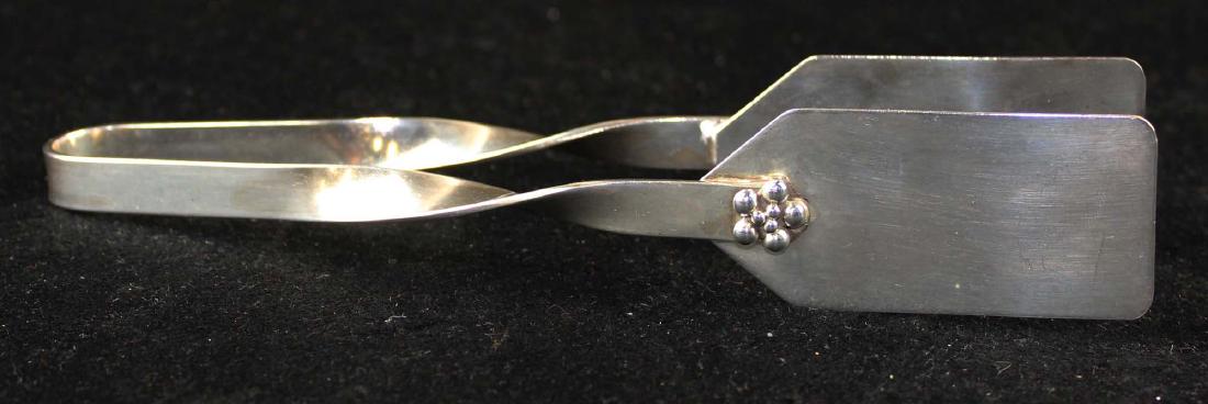 pair of mid-century sterling silver tongs (1 of 4)