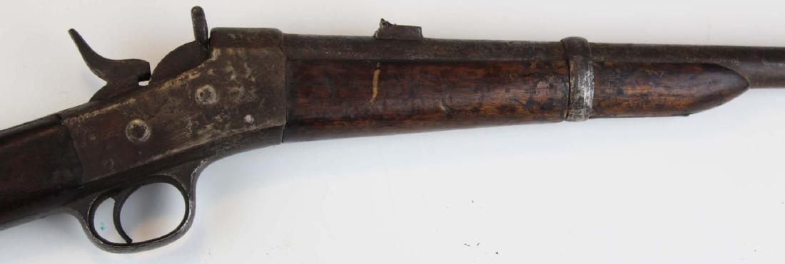 Remington Rolling Block Carbine: Remington "Rolling Block" Carbine most likely in .45-70 (Bore is .45) As found, many dings pits etc evidence of rust and heavy cleaning.