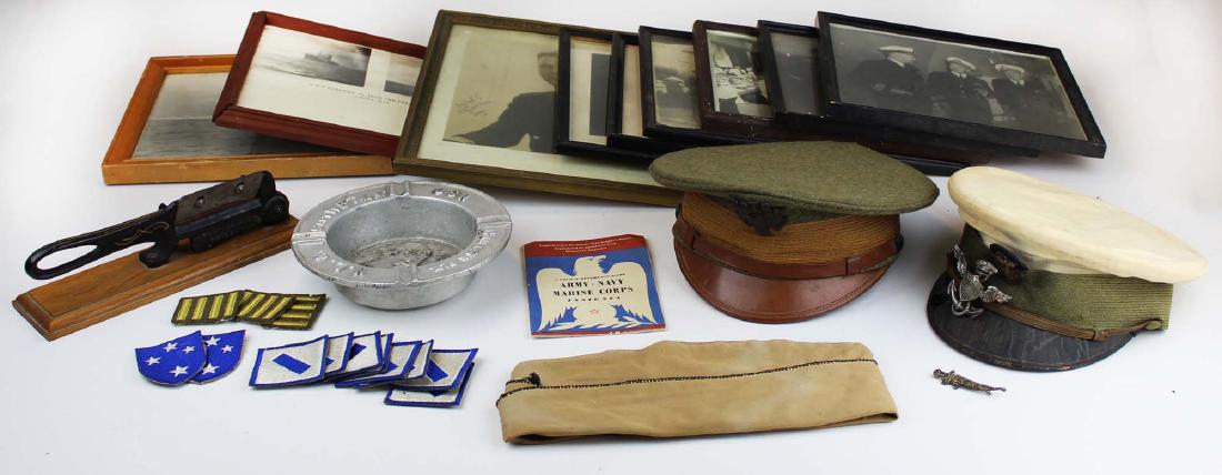 US Navy visor caps, badge, photos, etc.: US Navy visor caps, hat badge, insignia, photographs