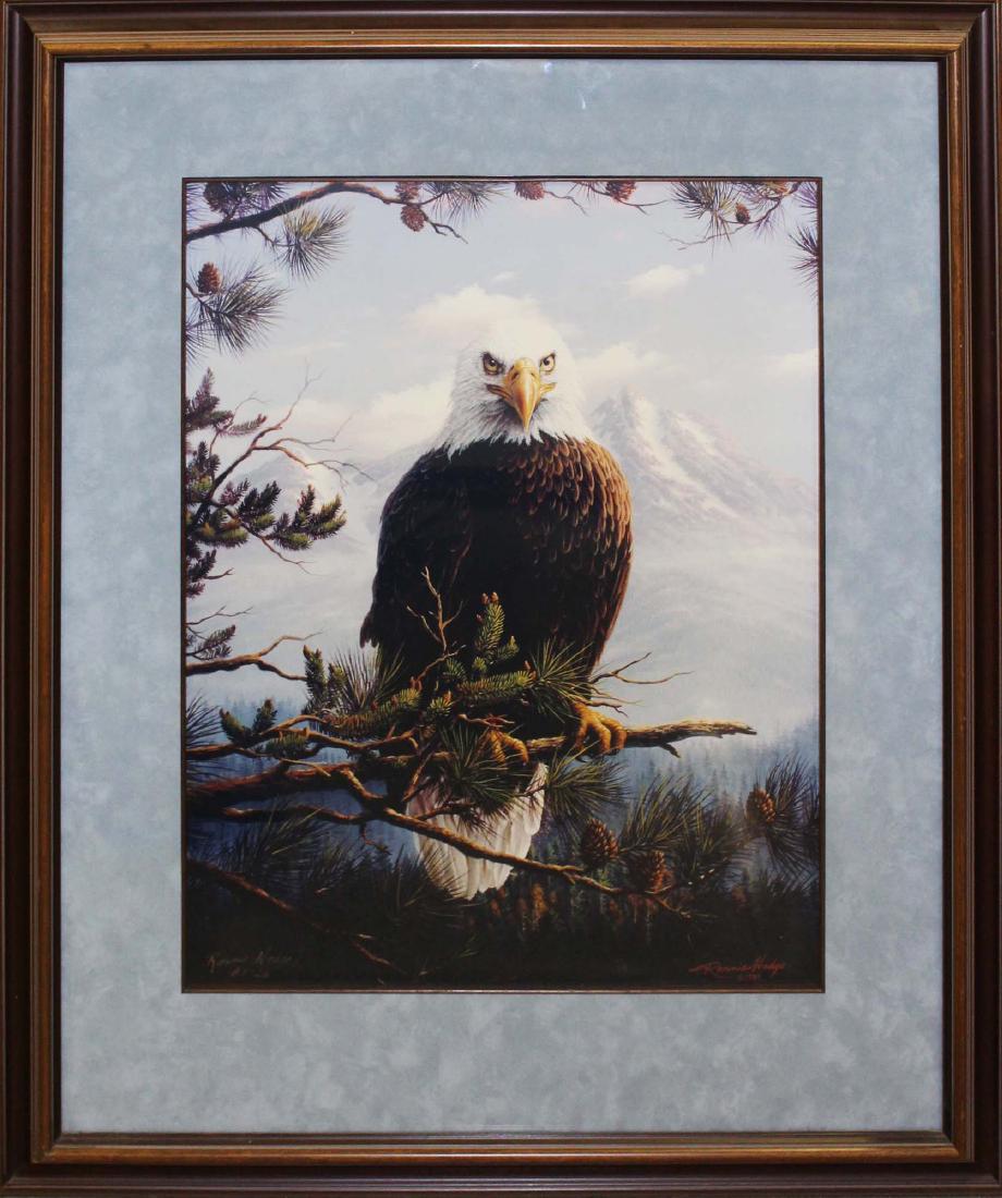 Ronnie Hedge lithograph: Ronnie Hedge lithograph of Bald Eagle