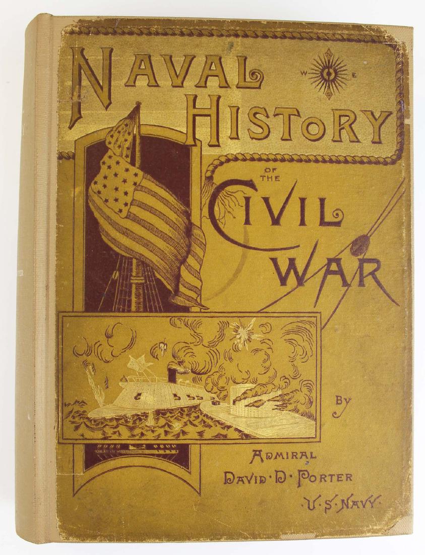 1886 Naval History of the Civil War by Porter: 1886 Naval History of the Civil War by Admiral David D Porter, re-bound, some pages chipped on edges