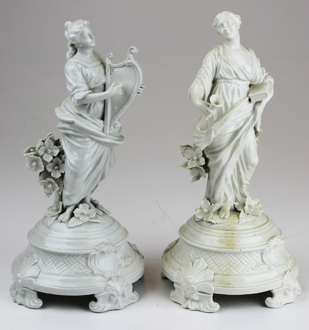 pair Blanc de Chine European porcelain figurines (1 of 11)