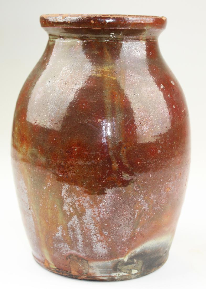 early 19th c Vermont redware ovoid crock (1 of 11)