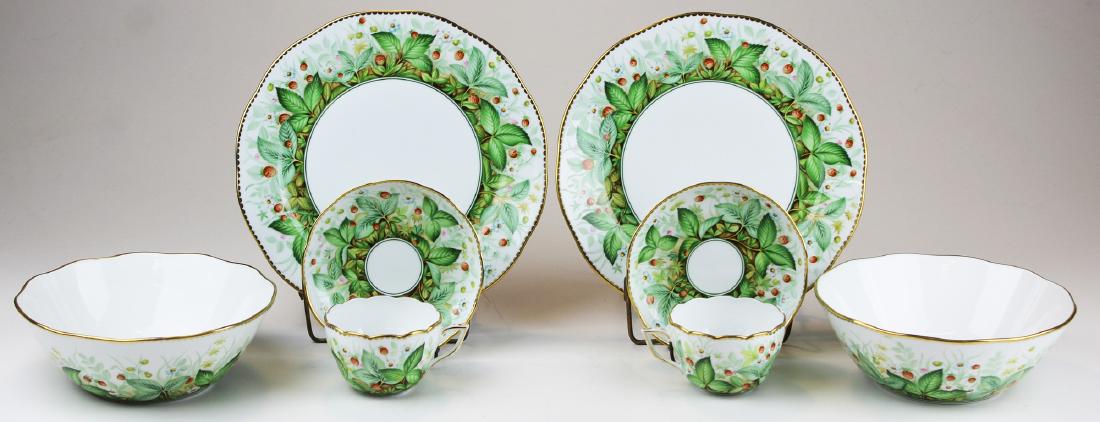 Two Herend Strawberry porcelain place settings (1 of 12)