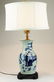 early 20th c Chinese blue & celadon vase/ lamp - 5