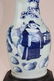 early 20th c Chinese blue & celadon vase/ lamp - 8