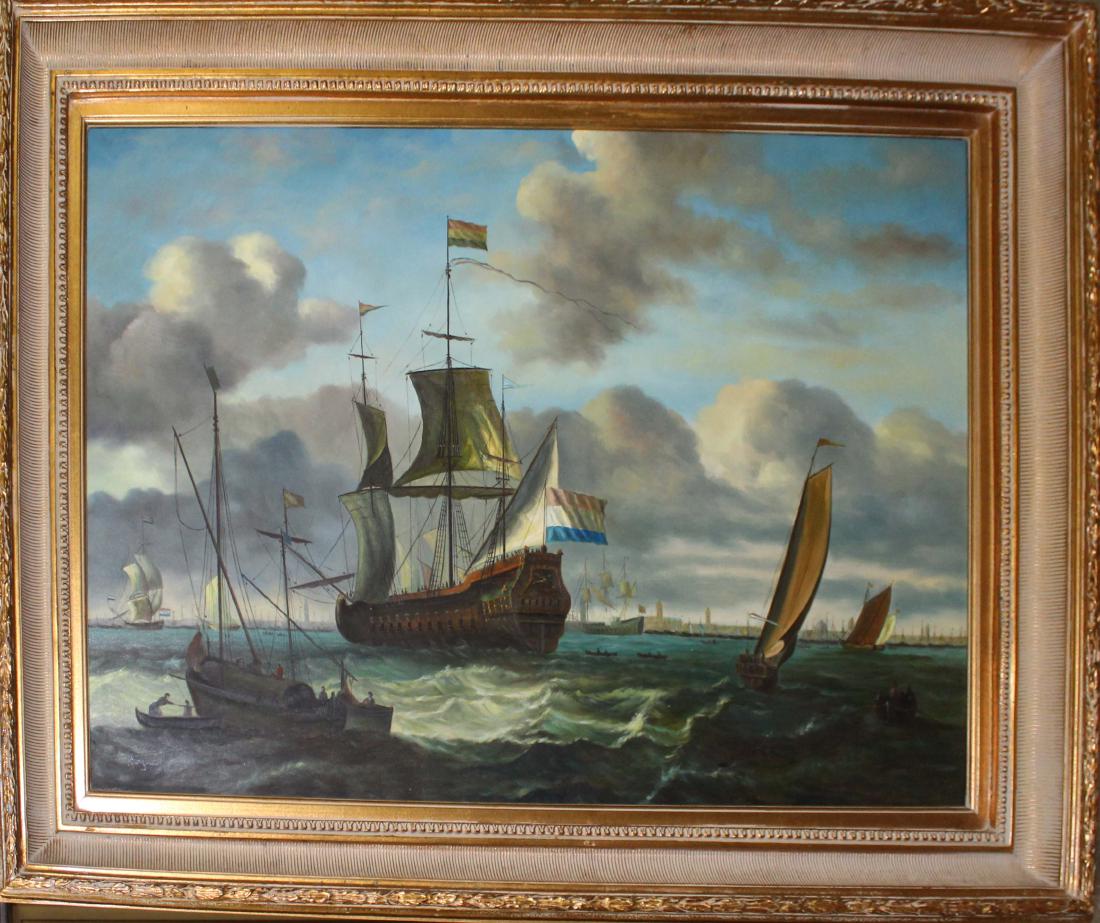 20th c Nautical scene signed Hogue (1 of 2)