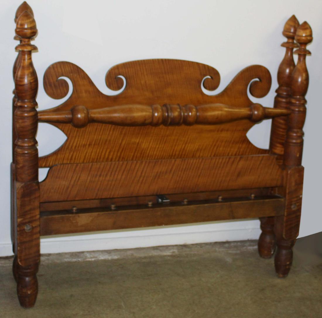 19th c tiger maple 4 post bed (1 of 1)