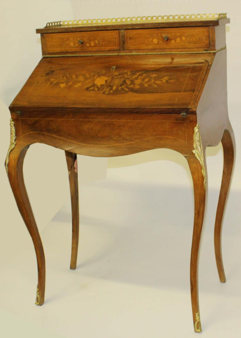 Louis XV ormolu mounted bombe ladies' desk (1 of 3)