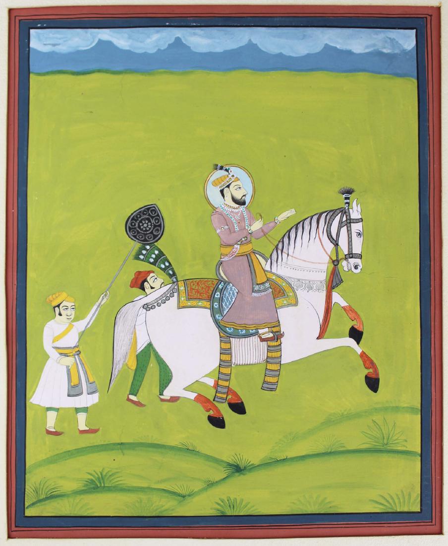 Indo-Persian illuminated manuscript watercolor (1 of 6)