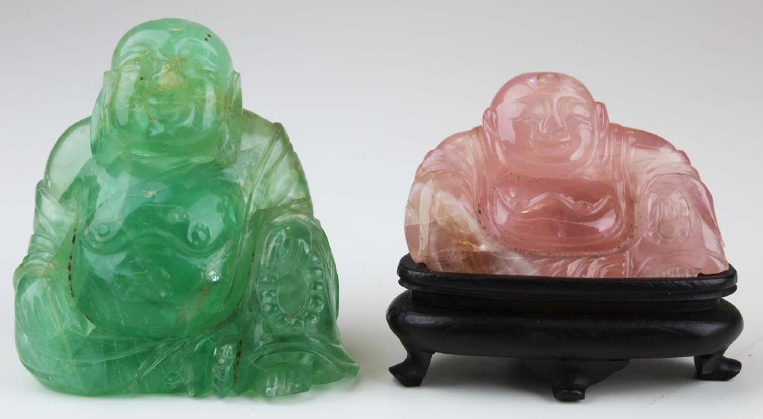 mid 20th c Chinese carved stone Buddha's (1 of 4)