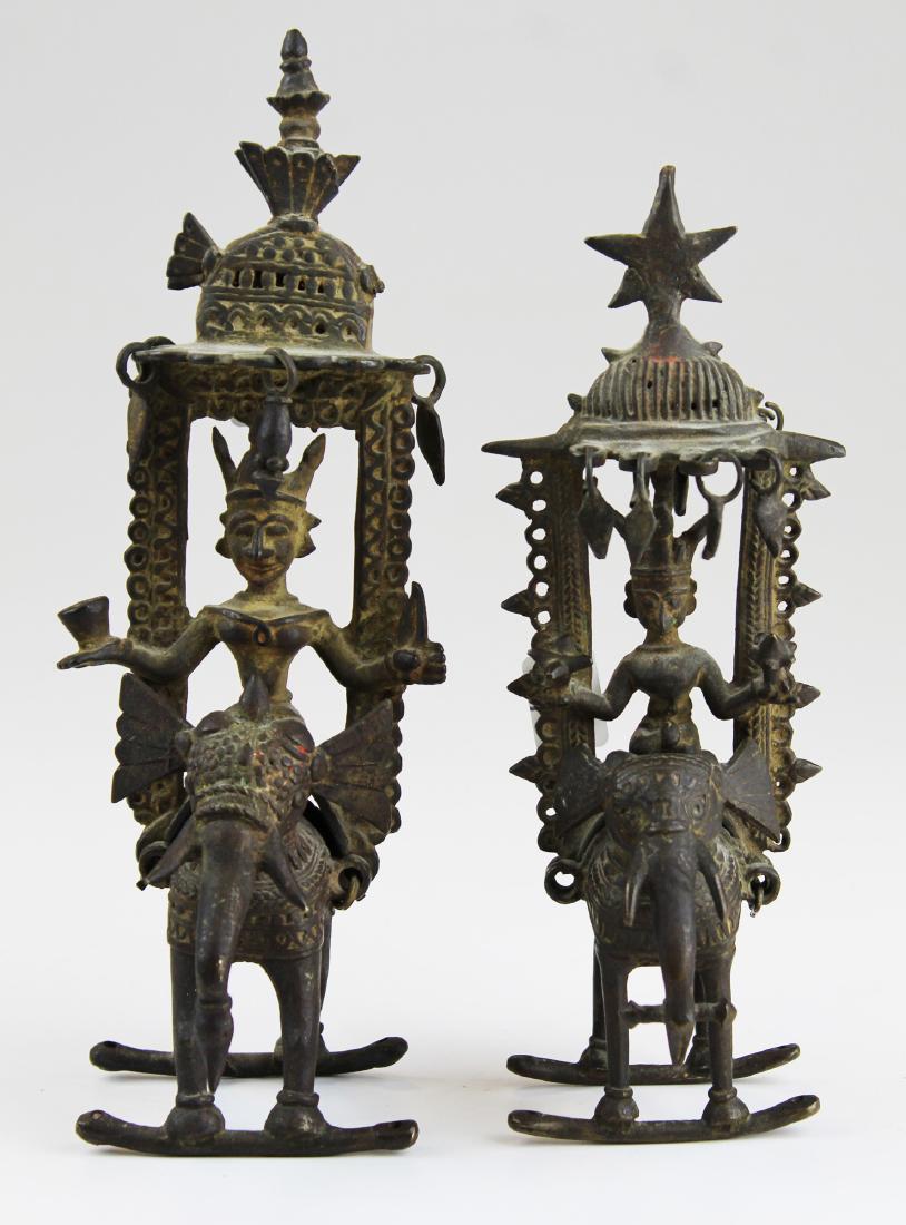 two late 19th c India bronze temple toys (1 of 3)