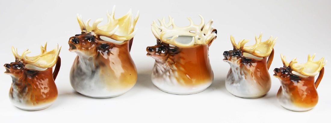 Royal Bayreuth Elk pitcher, creamers, etc. (1 of 11)