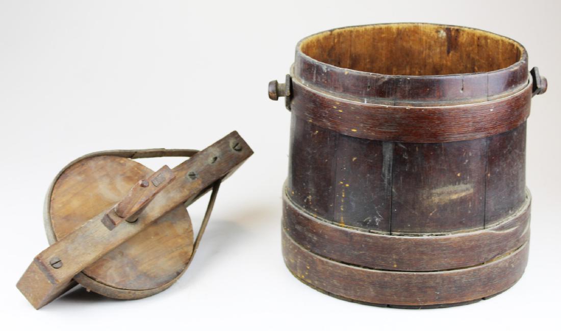 primitive wooden apple peeler & firkin (1 of 3)