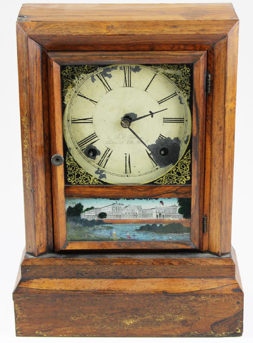 mid 19th c J C Brown, CT shelf clock (1 of 6)