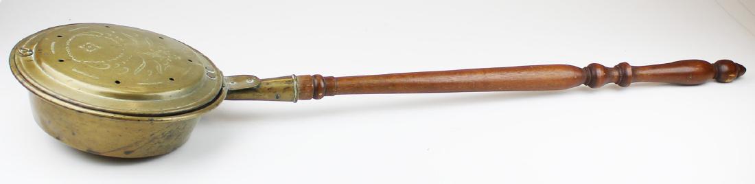 early 19th c brass bed warmer (1 of 5)