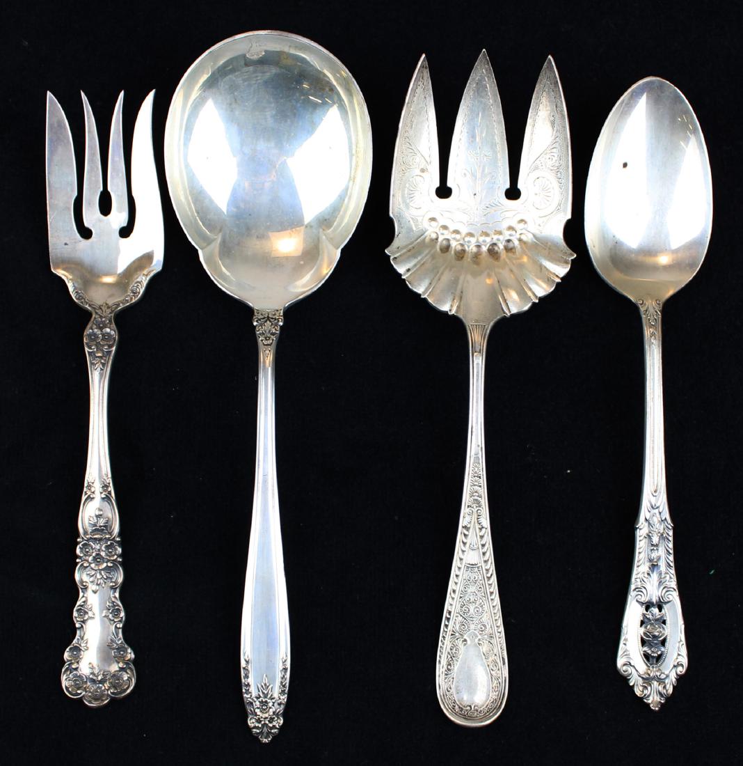4 pcs. Sterling serving flatware incl. Gorham (1 of 8)