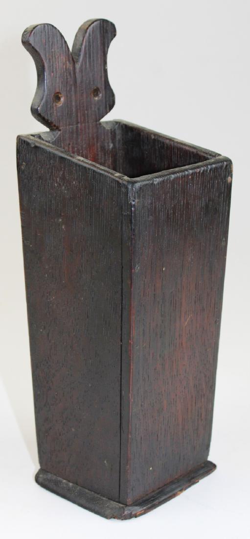 small 19th c oak pipe box (1 of 8)