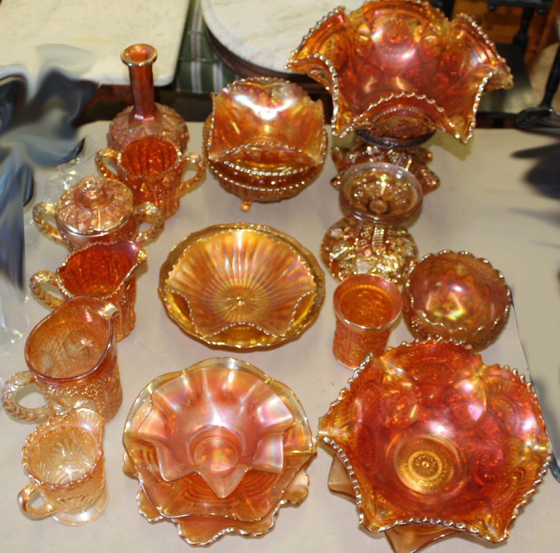 collection of marigold carnival glass (1 of 1)