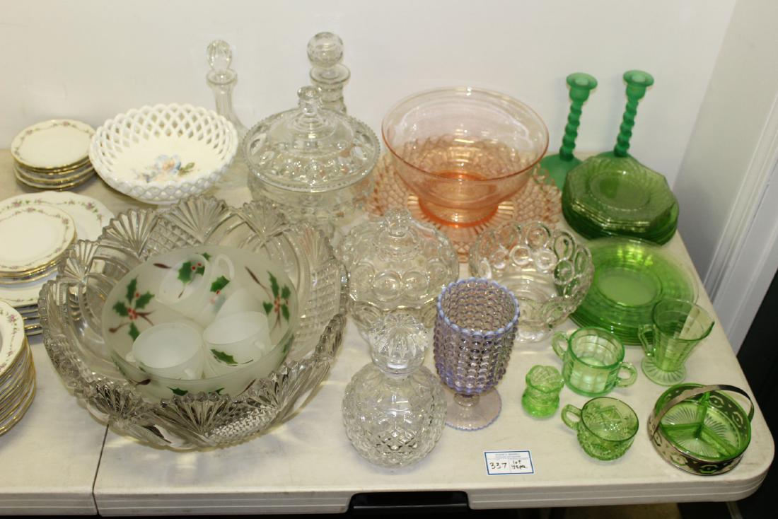 large lot of mixed pattern and depression glass (1 of 1)