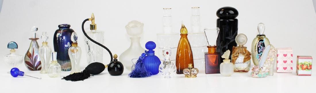 Group of contemporary & art glass perfumes & jars (1 of 5)