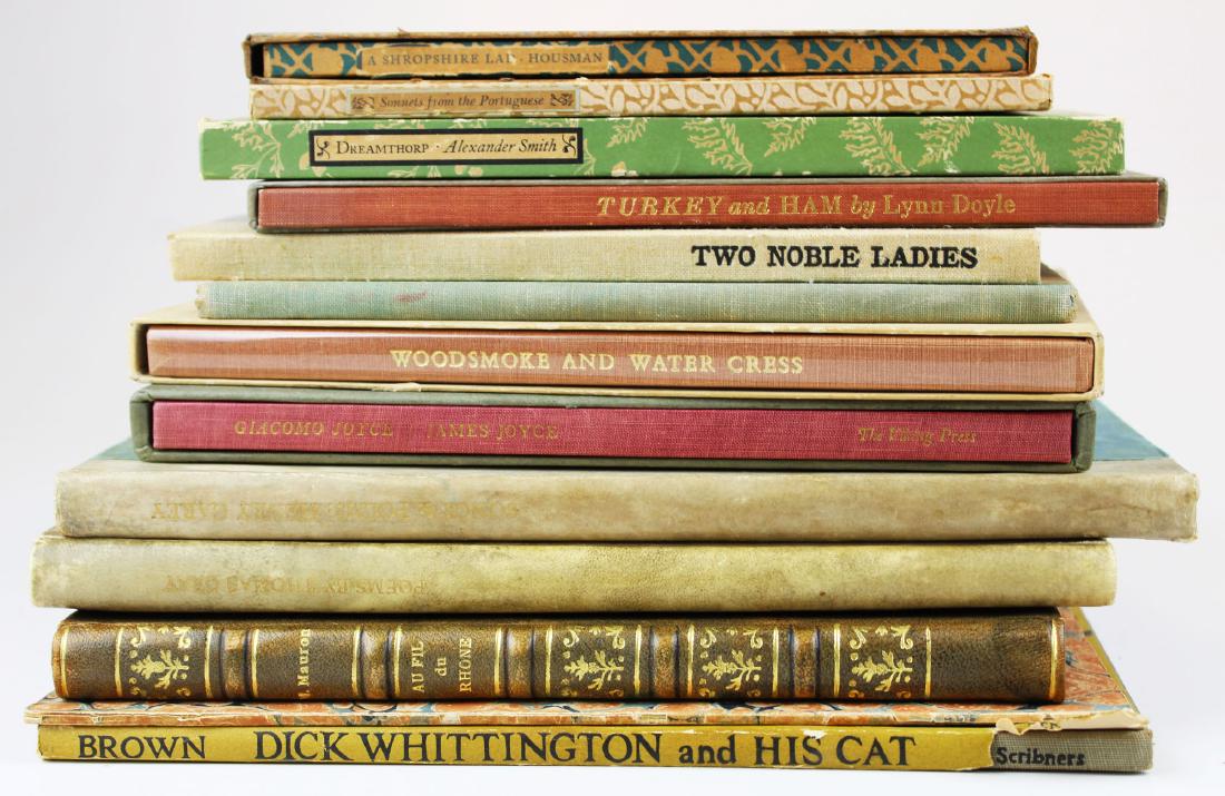 Poetry & Prose, rare reprints: Poetry & Prose including Peter Pauper Press, 1920 "Poems of Thomas Gray", 1924 Songs & Poems by Henry Carey" (ltd & #'d), 1930 "The Two Noble Ladies", 1950 Dick Withington and His Cat", 1960 Lynn Doyl