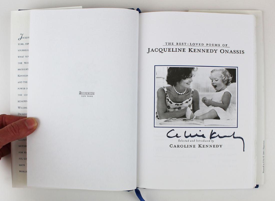 three signed Kennedy family books: 1983 William Manchester "One Brief Shining Moment" ltd & #'d, signed by the photographer, 2001 "The Best-Loved Poems of Jacqueline Kennedy Onassis, signed by Caroline Kennedy, Caroline Kennedy "A Fami