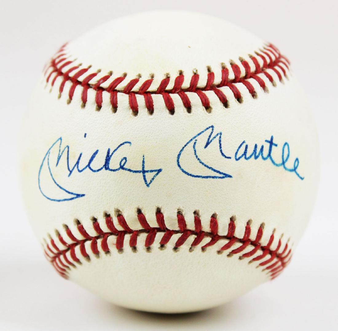 Mickey Mantle autographed baseball (1 of 3)