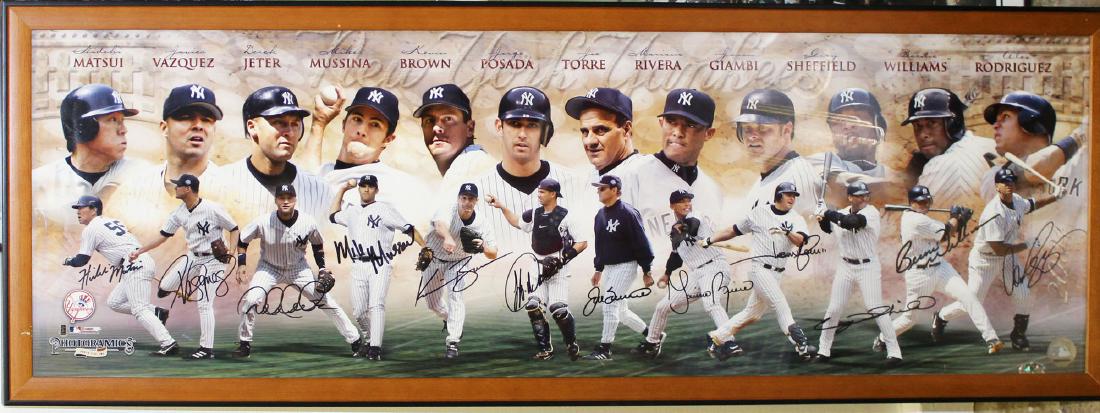 2 New York Yankee long photos with signatures (1 of 6)