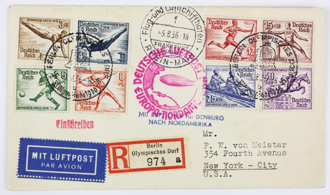 8/5/1936 Hindenburg Olympic North American (1 of 2)