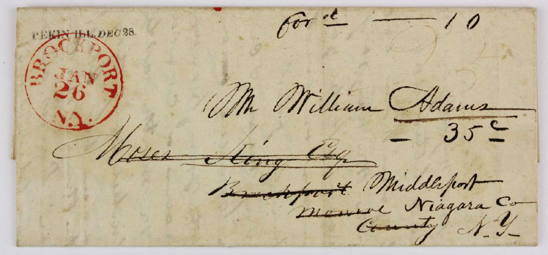 1835 Pekin, IL straight line postal cancel (1 of 7)