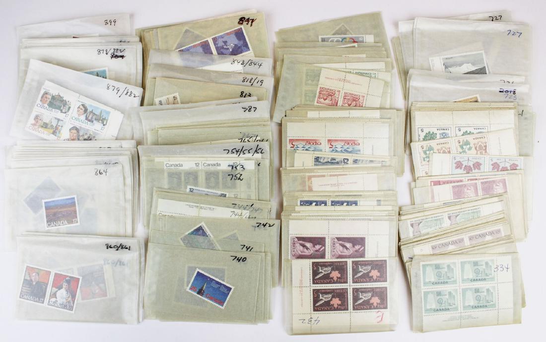 Canadian stamp albums & blocks of 4 (1 of 8)