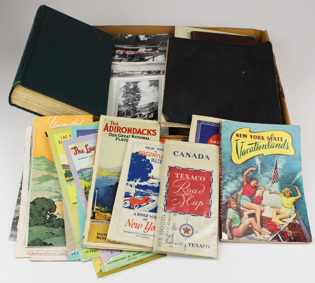 early 20th c NE travel pamphlets, maps: early 20th c New England travel pamphlets, maps (64 pcs), including NH