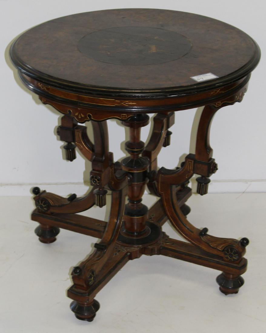 Victorian inlaid table (1 of 2)