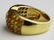 Diamond & yellow sapphire gold men's ring. - 4
