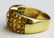 Diamond & yellow sapphire gold men's ring. - 5