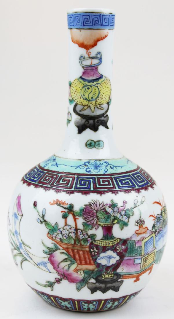 20th c Chinese Famille Rose enamel bottle (1 of 6)