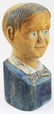 early 20th c folk art wooden bust of boy - 2