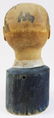 early 20th c folk art wooden bust of boy - 4
