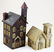 early 20th c folk art church and house - 2