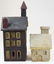 early 20th c folk art church and house - 3