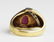 Pink star sapphire & diamond men's ring - 5