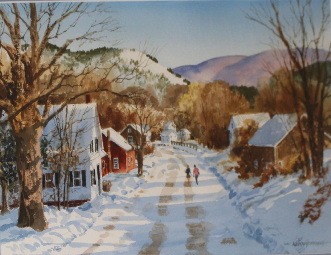 Keith Hoffman (VT 20th C) Winter Walk (1 of 2)