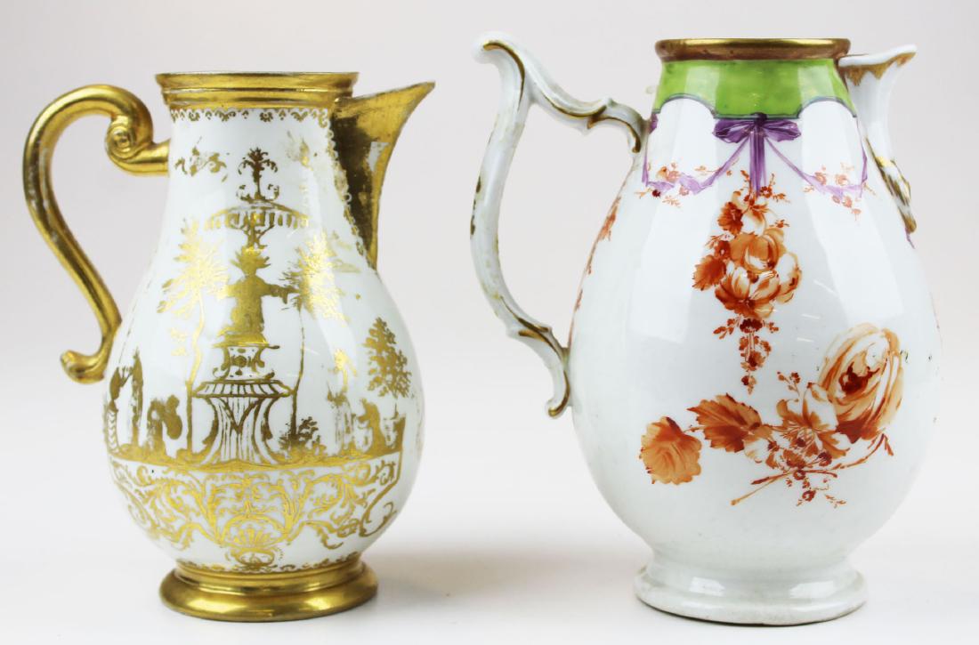 2 18th c. Meissen style porcelain teapots (1 of 5)