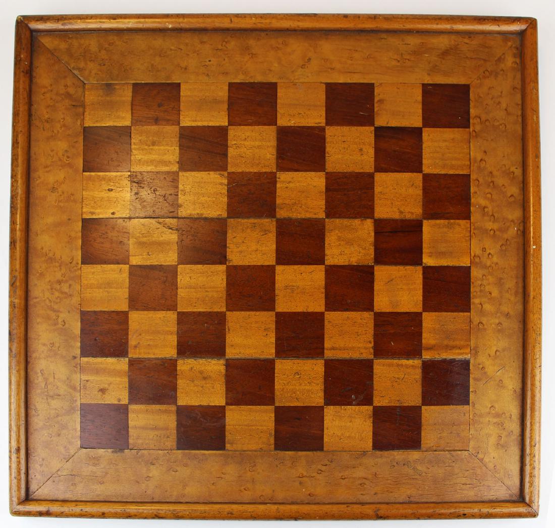 early 20th c figured maple game board (1 of 4)