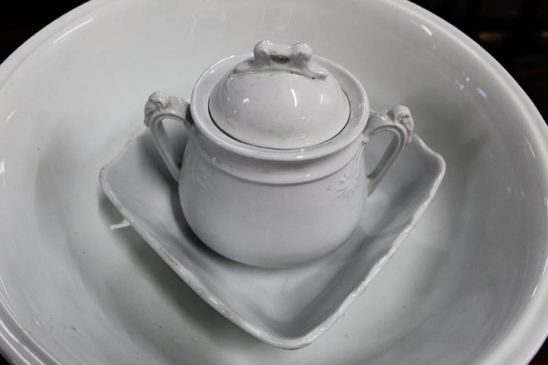 lot of 8 pcs of 19th c. white ironstone china (1 of 6)