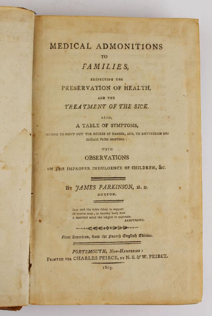 1803 James Parkinson Medical Admonitions (1 of 8)